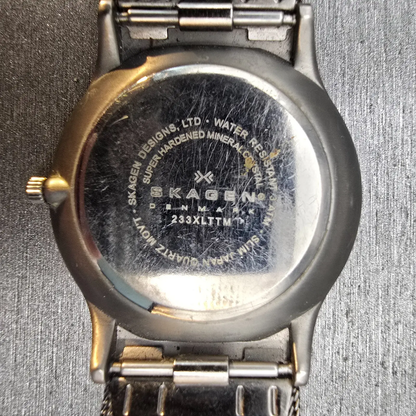 Skagen Sundby Watch Men 37mm Gray Dial Titanium Date 233XLTTM New Battery10