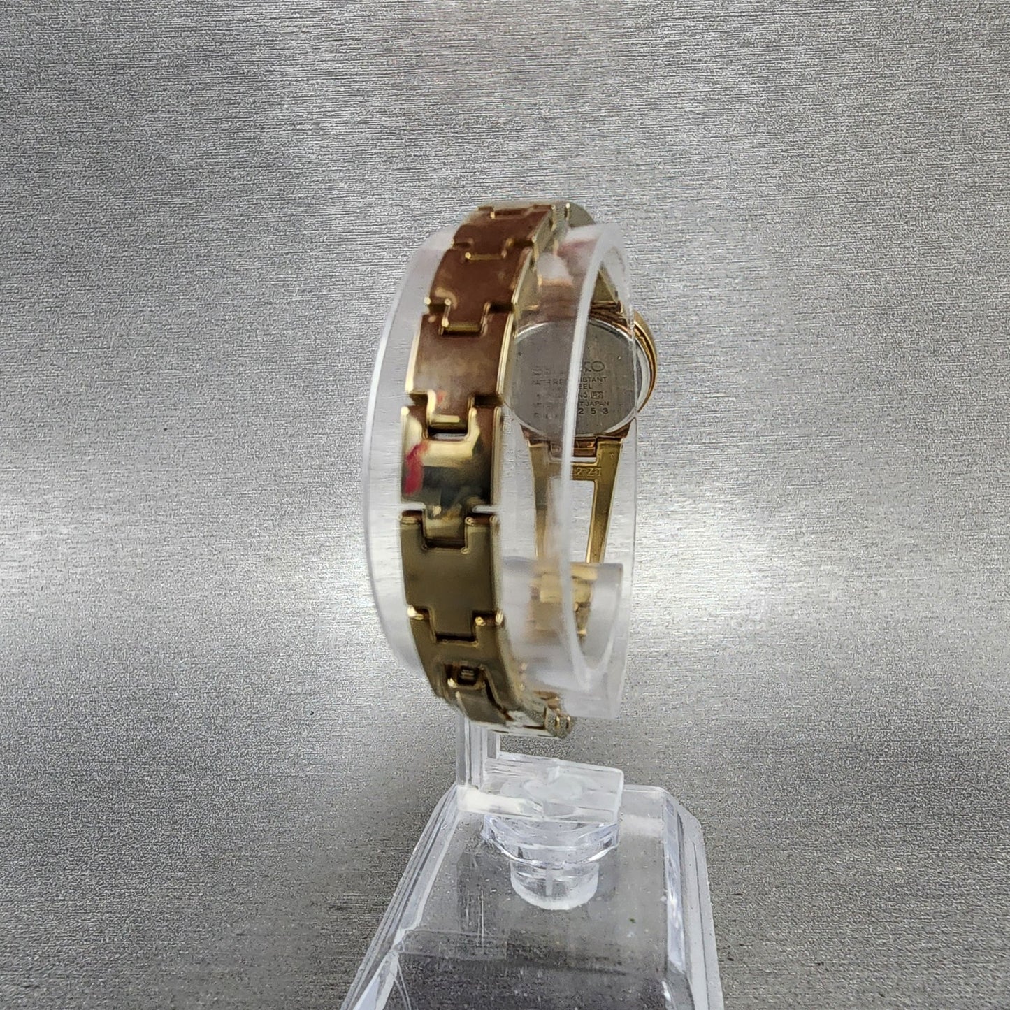 Seiko Watch Women 20mm MOP Dial Gold Tone Round 1n000gn0 Vintage New Battery7