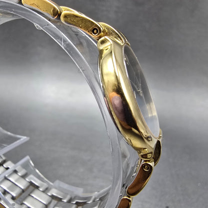 Movado Watch Women 26mm Black Dial Gold Tone Round 88-A1-844 New Battery3