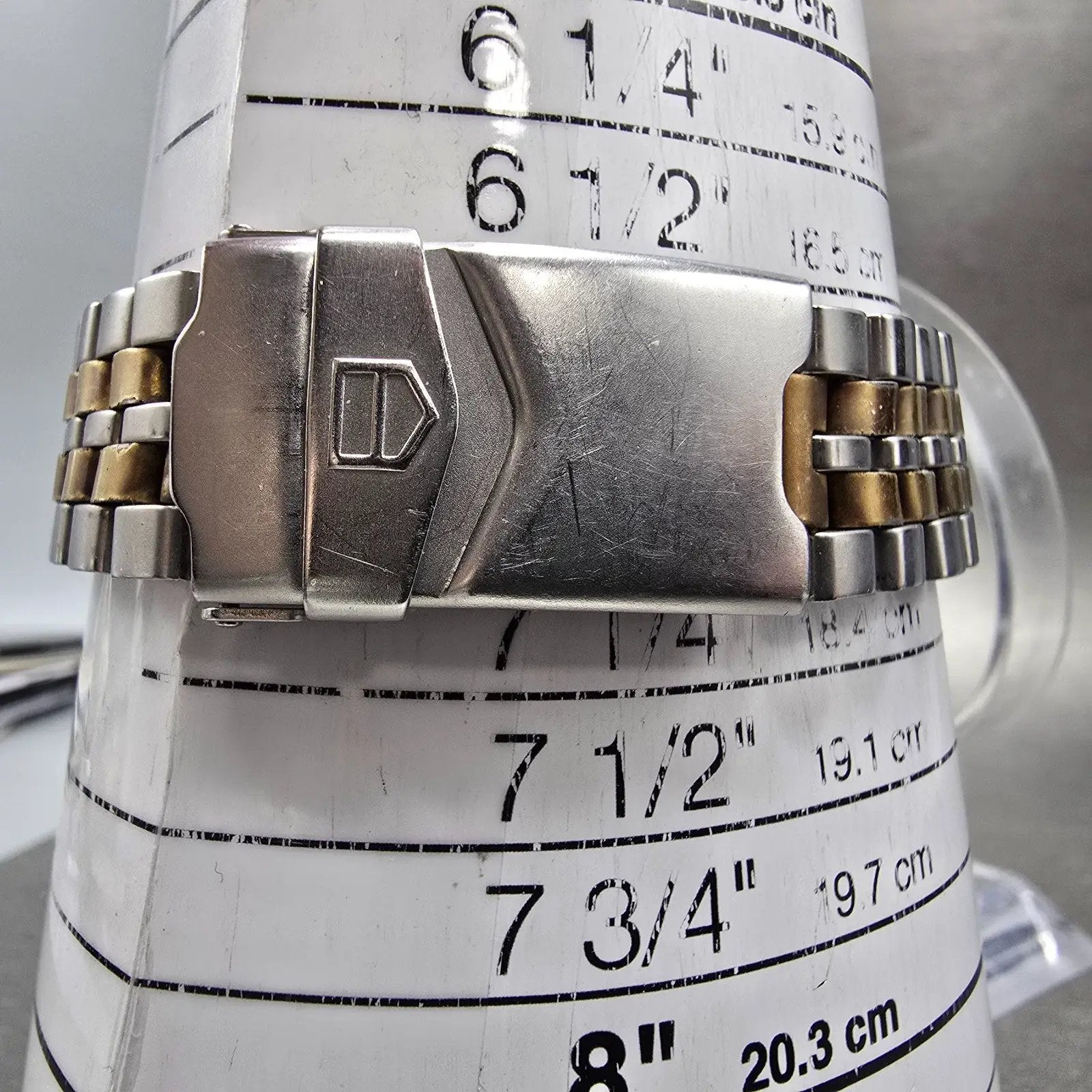 Tag Heuer Professional Dive Watch Men 37mm White Dial Two Tone Date New Battery10