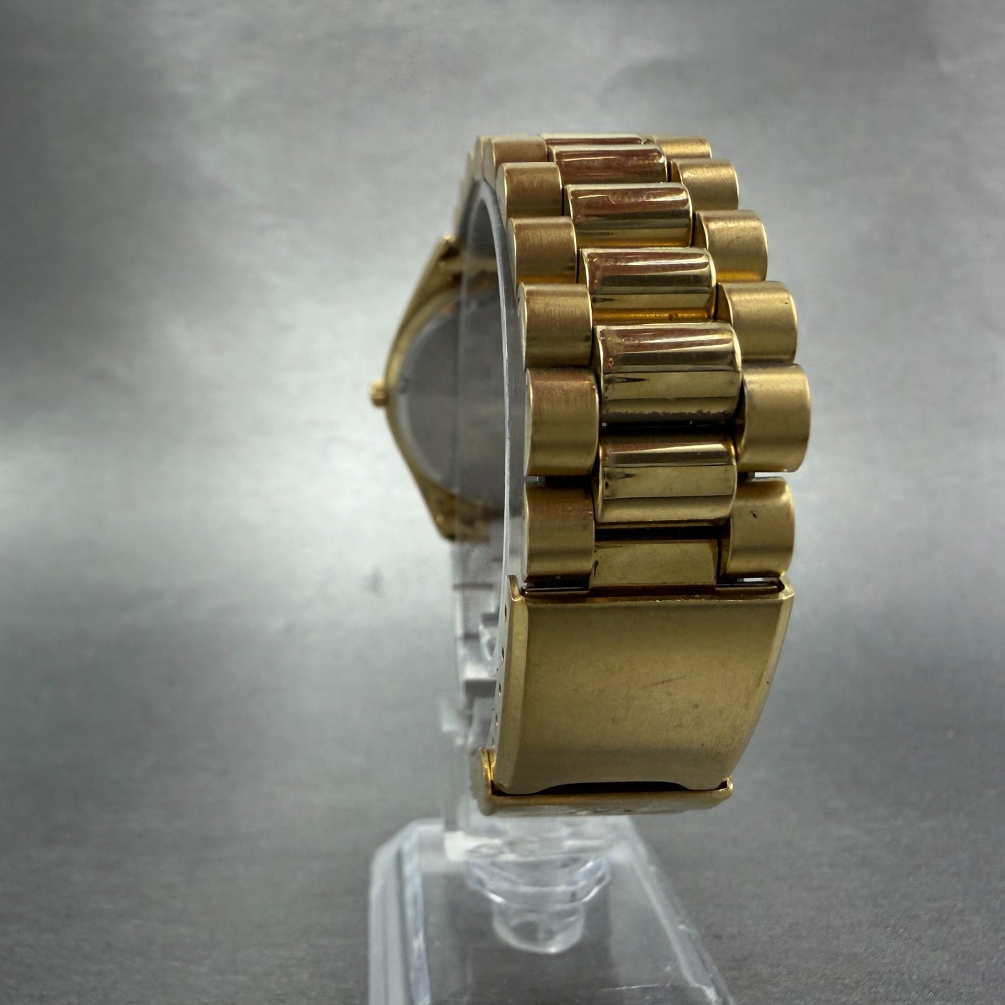 Wittnauer President Watch Men 35mm Champagne Dial Gold Tone Daydate New Battery7