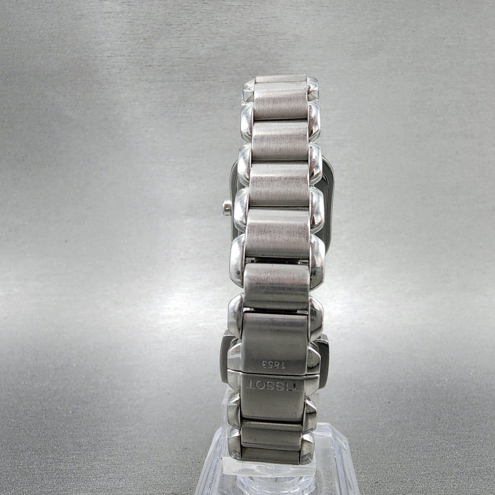 Tissot TWave Tank Watch Women 24mm MOP Dial Steel Rectangle L750/850 New Batt7