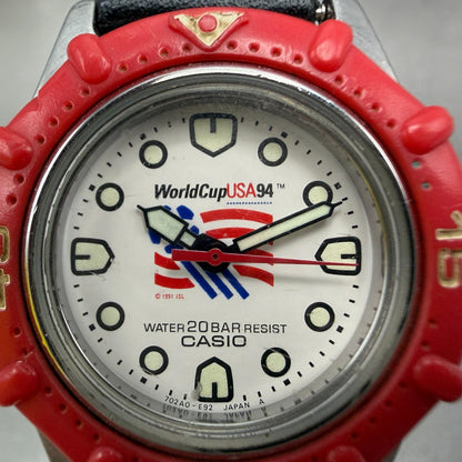 Casio Dive Watch Women 29mm White Dial Silver Tone SWC-13 New Bat World Cup USA1