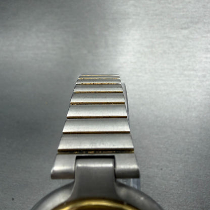 Dunhill Millennium Watch Men 32mm Gold Dial Two Tone Date Round New Battery4