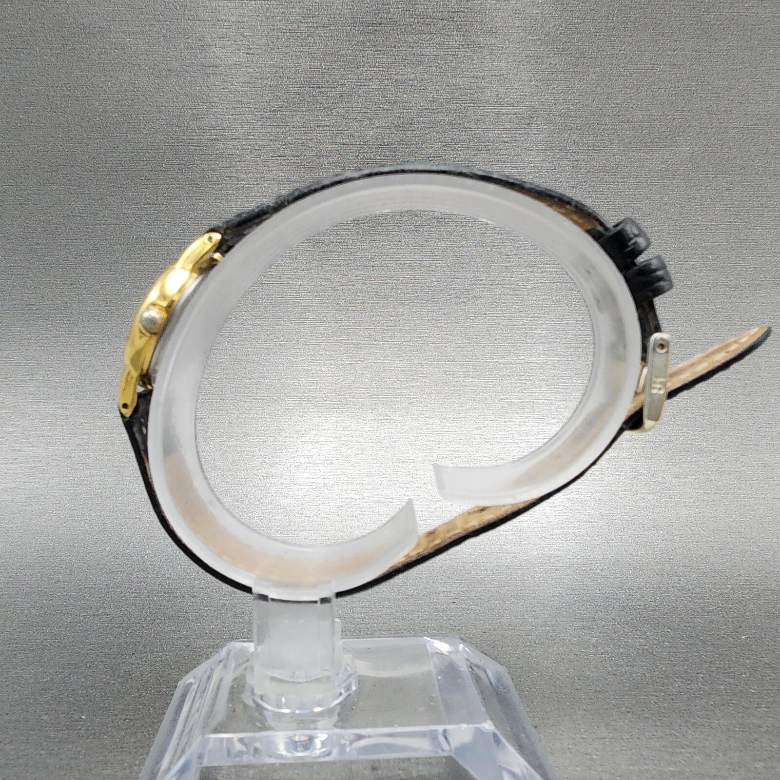 Seiko Watch Women 20mm Gold Dial Gold Tone Round 2Y000A10 New Battery6