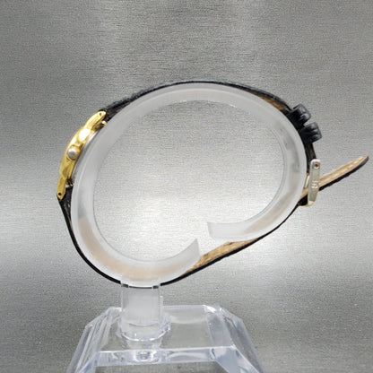 Seiko Watch Women 20mm Gold Dial Gold Tone Round 2Y000A10 New Battery6