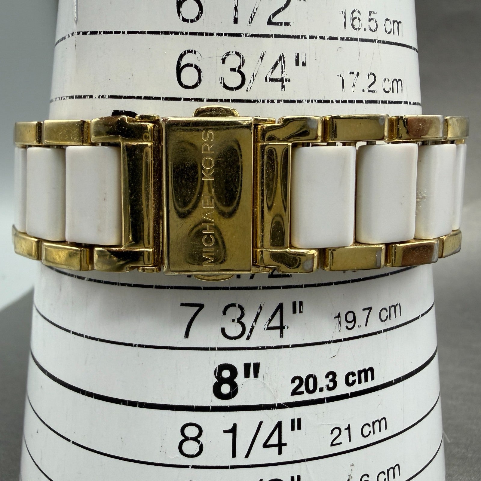 Michael Kors Parker Watch Women 39mm White Dial Gold Tone Date MK-6119 New Batt10