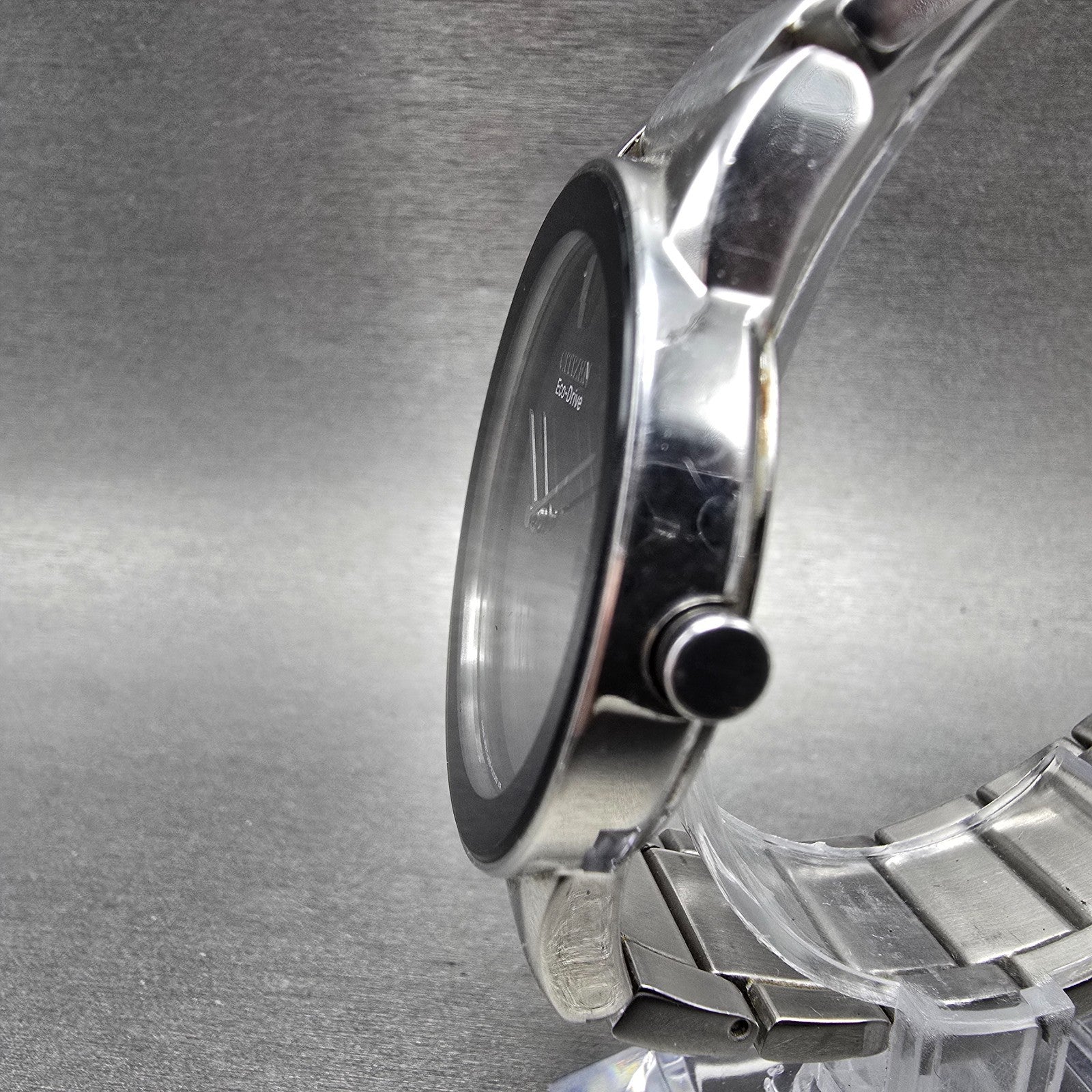 Citizen Eco-Drive Watch Men 40mm Black Dial Silver Tone Date J165-S086884 Runs2