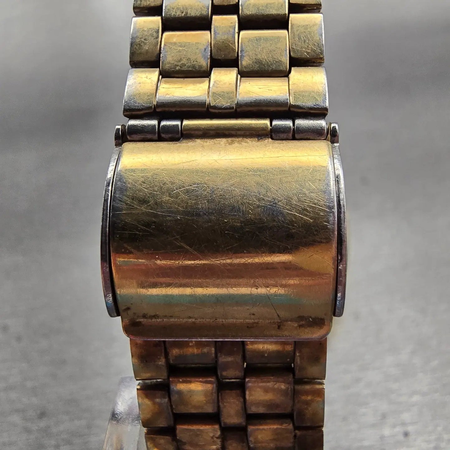 Seiko Watch Men 32mm Silver Dial Gold Tone Daydate 7813-5009 New Battery Vintage7