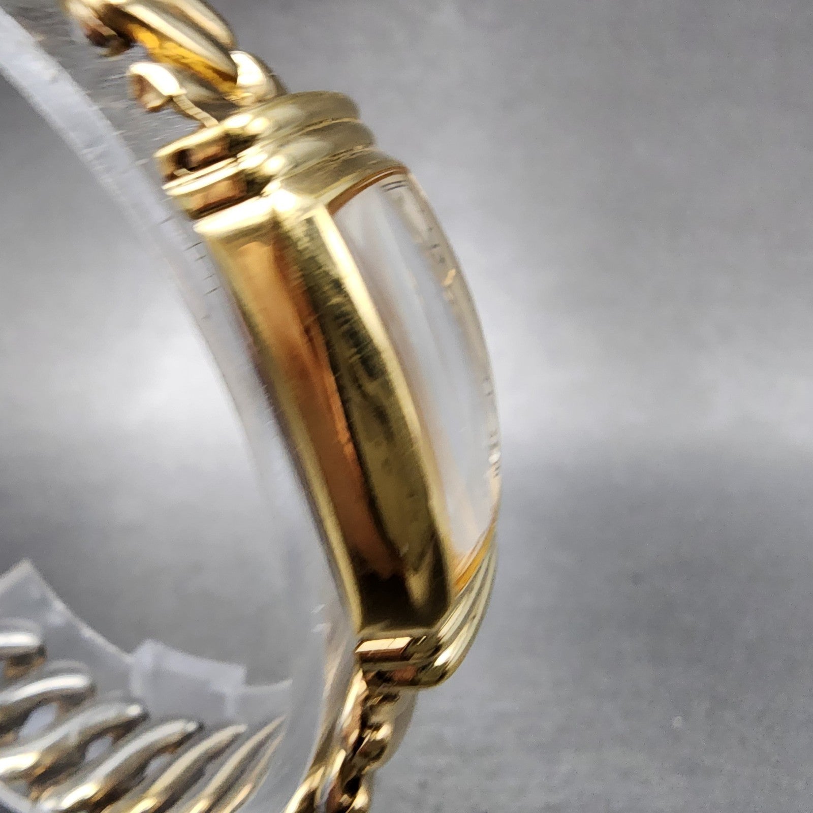 Hamilton Benton Tank Watch Women 19mm Gray Dial Gold Tone Rectangle New Battery3