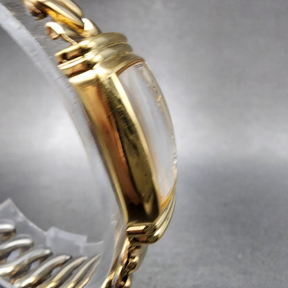 Hamilton Benton Tank Watch Women 19mm Gray Dial Gold Tone Rectangle New Battery3