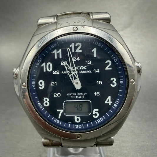 Seiko ALBA Roox Watch Men 46mm Blue Dial Steel Analog Digital P106-0AA0 New Batt0
