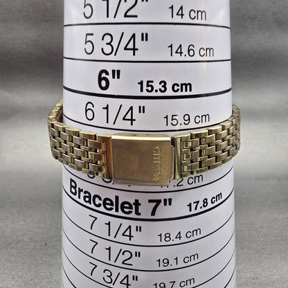 Citizen CQ Watch Women 20mm Champagne Dial Gold Tone Round 3220-916719 New Batt9