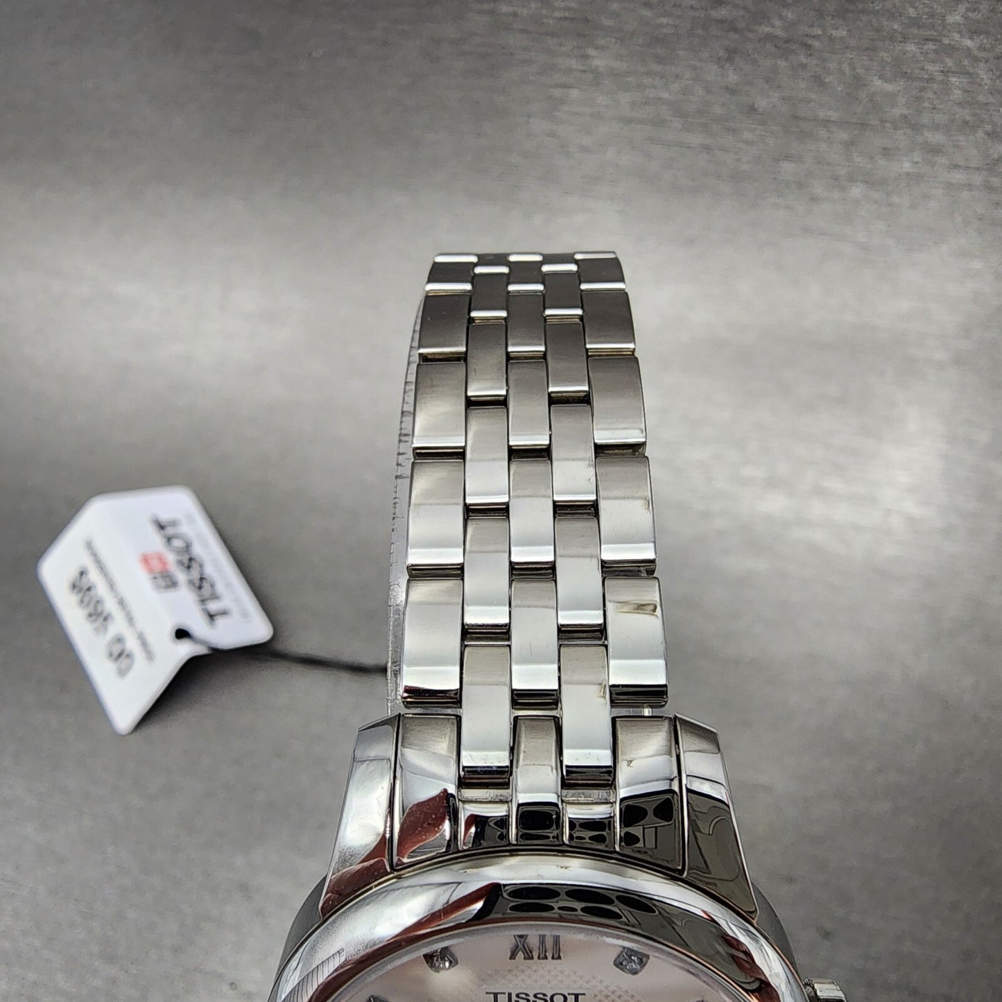 Tissot Le Locle Automatic Watch Women 29mm Silver Dial Diamond Accent Date Steel4