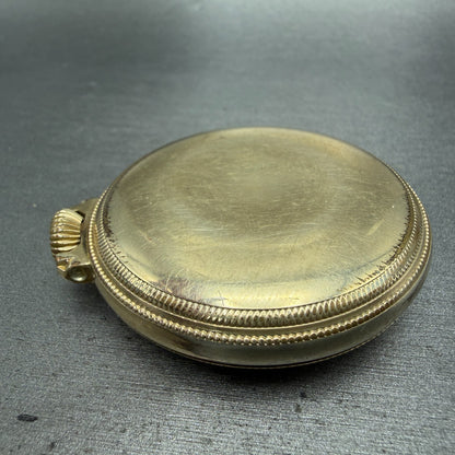 Crosby Pocket Watch 50mm White Dial Gold Plated Manual Wind 17 Jewels PARTS9