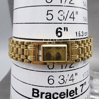 Seiko SX Tank Watch Women 17mm Champagne Dial Gold Tone V4015121 New Battery10