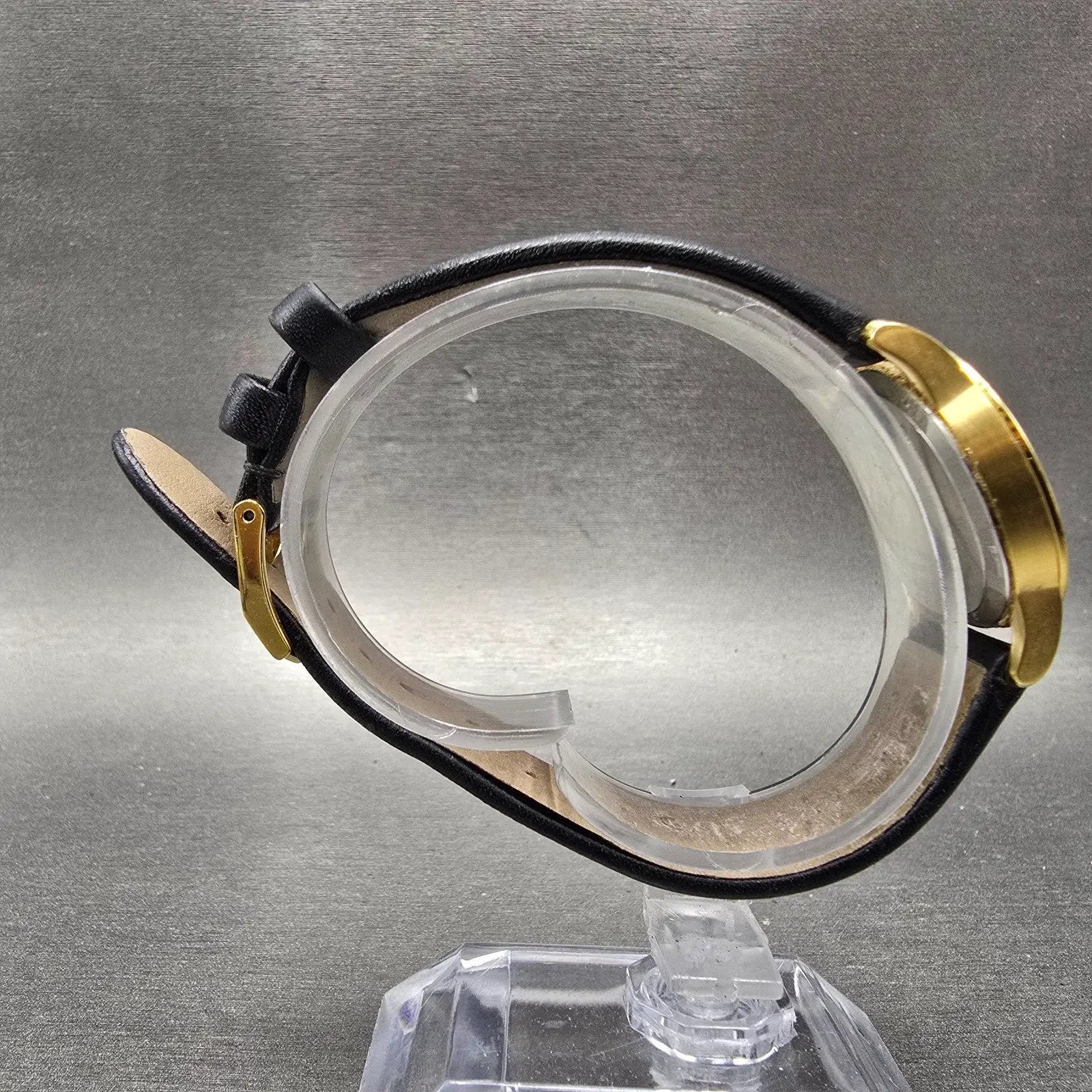 Movado Museum Watch Women 28mm Black Dial Gold Tone 07.3.36.1263 New Battery8