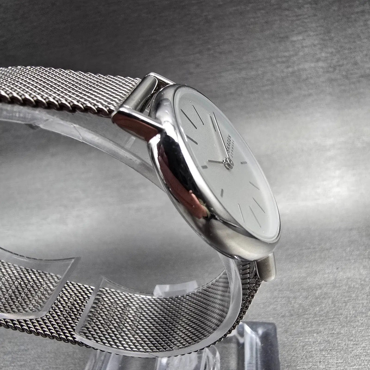 Skagen Signatur Lille Watch Women 30mm Silver Dial Silver Tone SKW2692 New Batt3