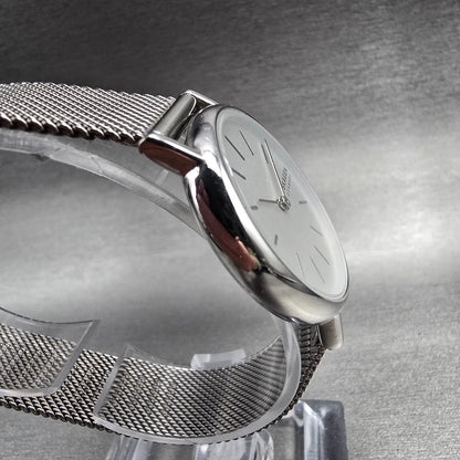 Skagen Signatur Lille Watch Women 30mm Silver Dial Silver Tone SKW2692 New Batt3