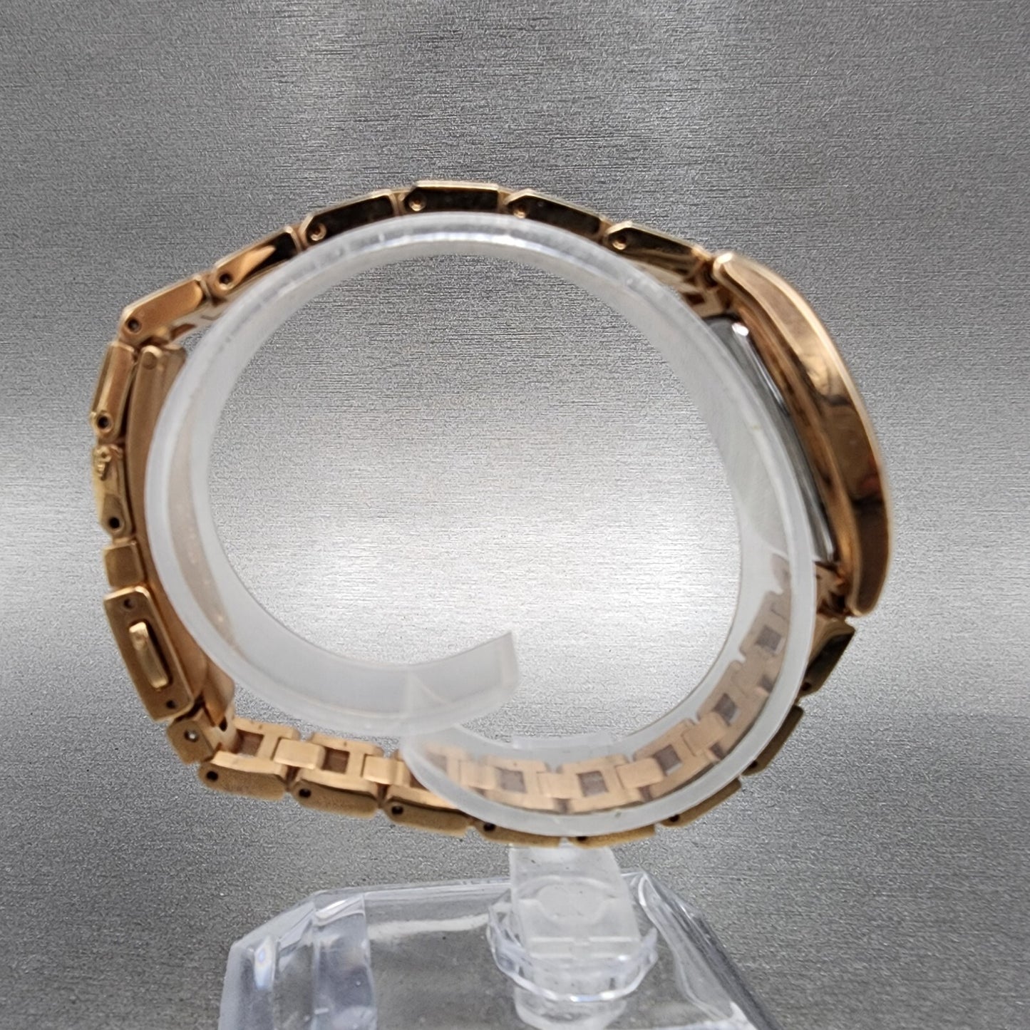 Seiko Solar Lukia Watch Women 20mm White Dial Rose Gold Tone V1170dl0 Runs8