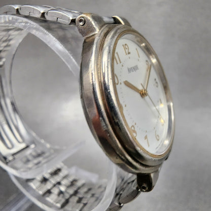 Seiko Avenue Watch Unisex 31mm White Dial Silver Tone Round 7N016270 New Batt3