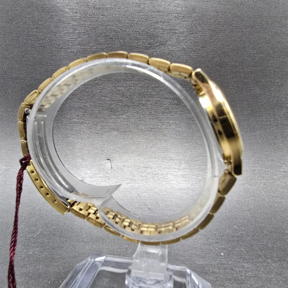 Wittnauer Watch Women 25mm Gold Dial Gold Tone Date Round 15M04 New Battery8
