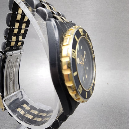 Tag Heuer 1000 Professional Watch Women 28mm Black Dial Black Gold Date New Bat3