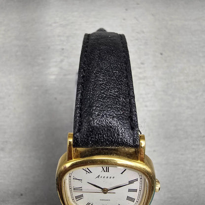 Seiko Avenue Watch Men 28mm White Dial Gold Tone Oval 5P31-5090 New Battery4