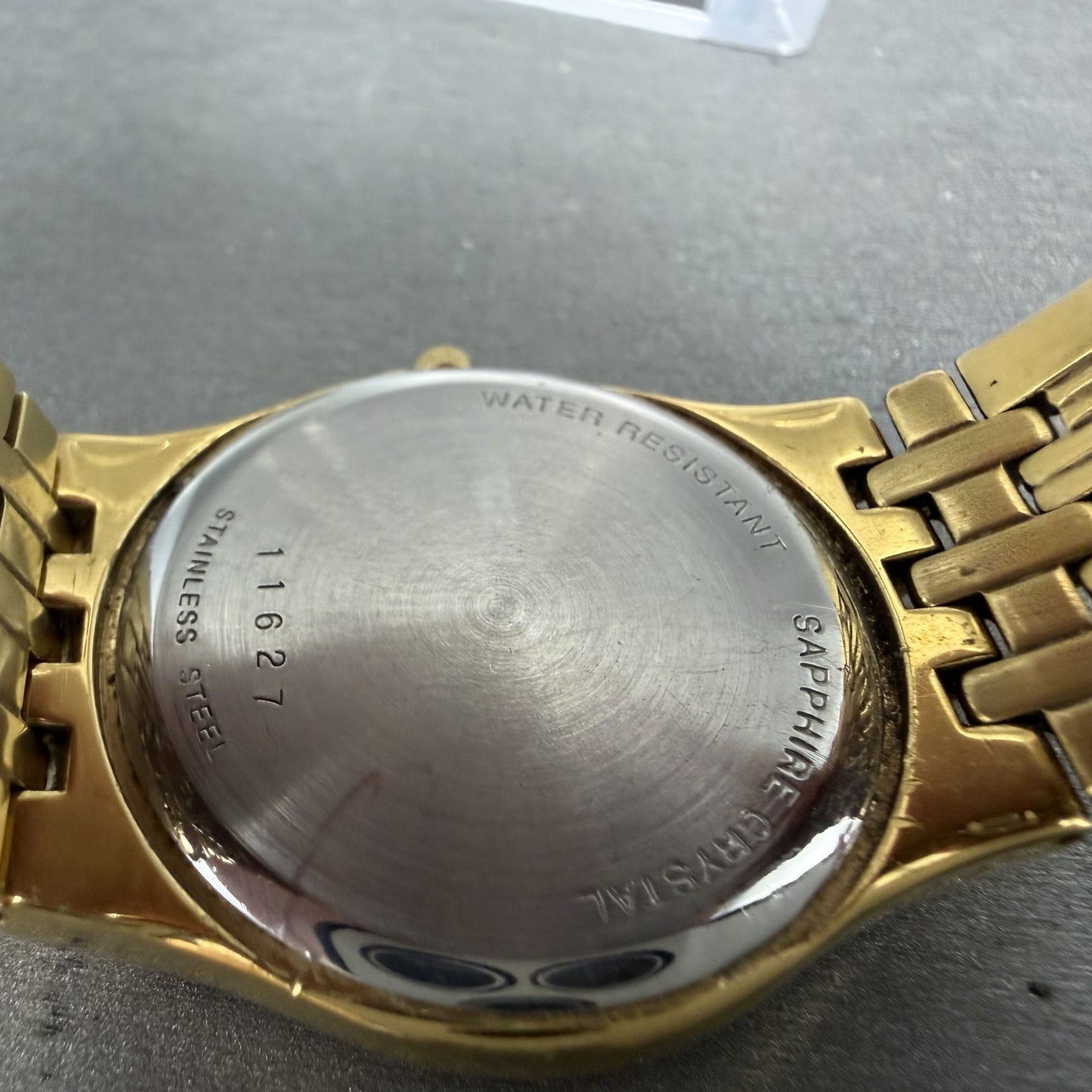 Wittnauer Laureate Watch Men 33mm Gold Dial Gold Tone Date Round New Battery8