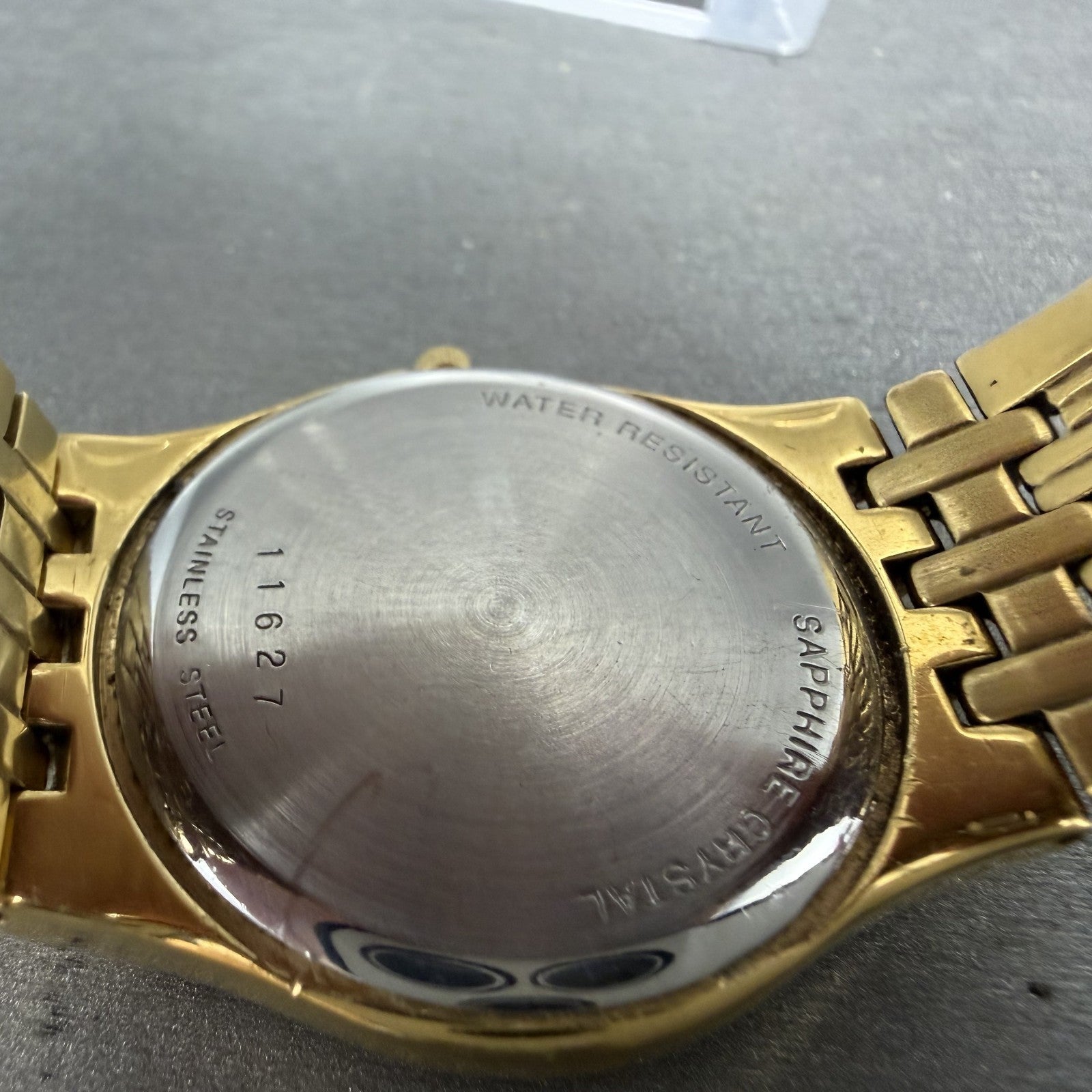 Wittnauer Laureate Watch Men 33mm Gold Dial Gold Tone Date Round New Battery8