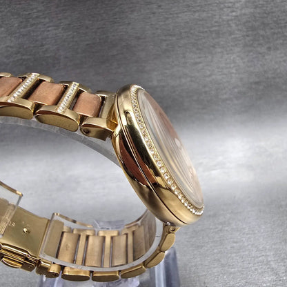 Michael Kors Courtney Rose Watch Women 36mm MOP Dial Gemmed MK3836 New Battery3