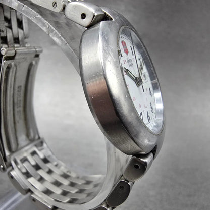 Victorinox Swiss Army Cavalry Watch Women 31mm White Dial Steel Date PARTS NED4