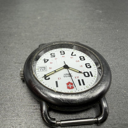 Victorinox Swiss Army Calvary Watch Men 37mm White Dial Black Tone PARTS ABCD5