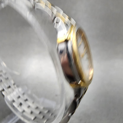 Citizen EcoDrive Watch Women 17mm MOP Dial Two Tone Oval B020H23923 Runs3