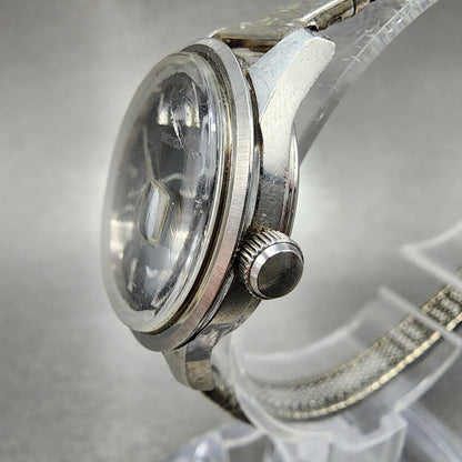 Seiko Watch Women 27mm Black dial Silver Tone Date Manual 21180340 Runs READ!!!2