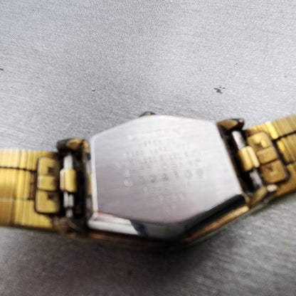 Citizen CQ Watch Women 20mm Champagne Dial Gold Tone Hexagon New Battery9