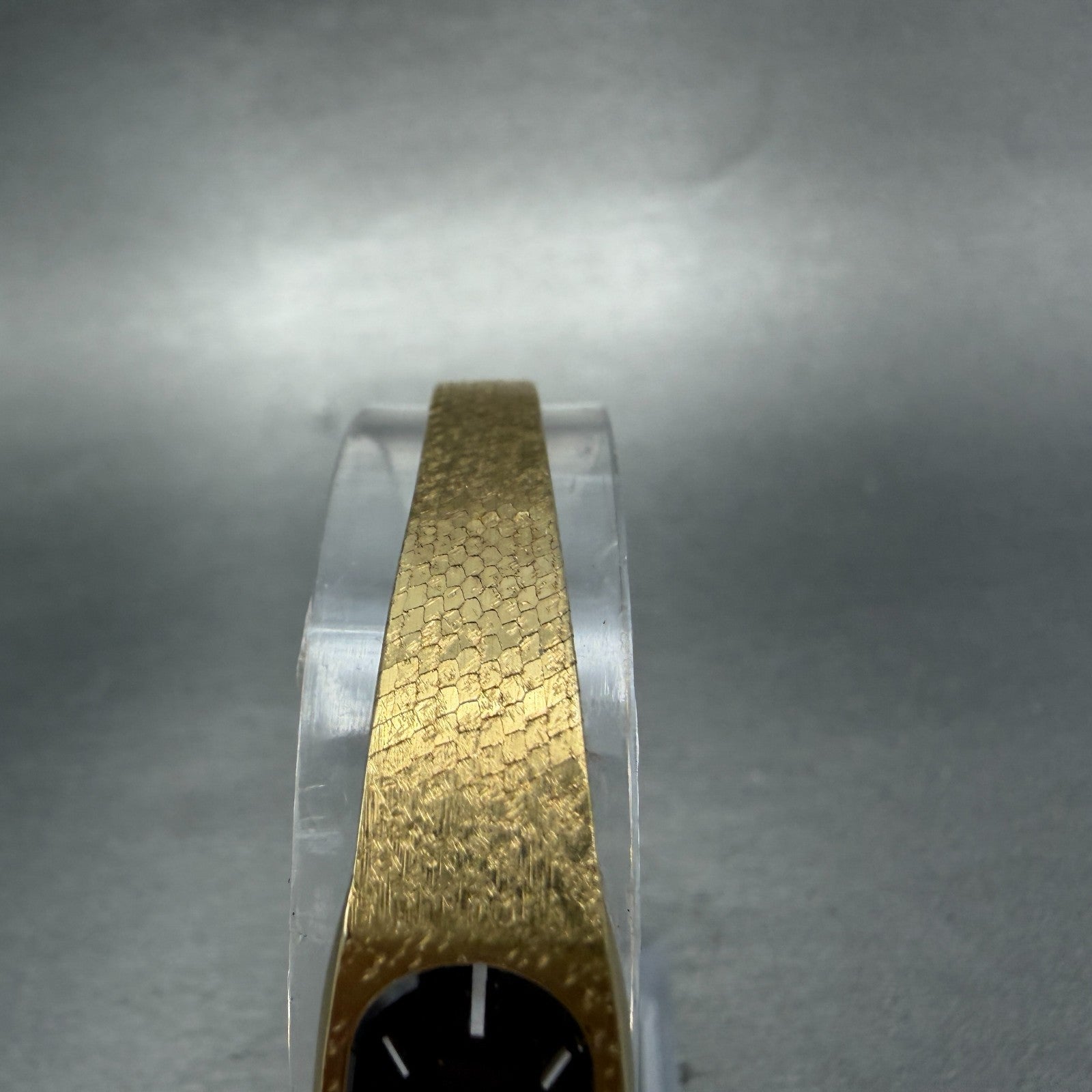 Seiko Tank Watch Women 13mm Brown Dial Gold Tone Oval 1320-5009 New Battery BZQ4
