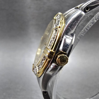 Citizen Eco-Drive Watch Women 26mm MOP Dial Two Tone Diamonds E011-S057639 Works2