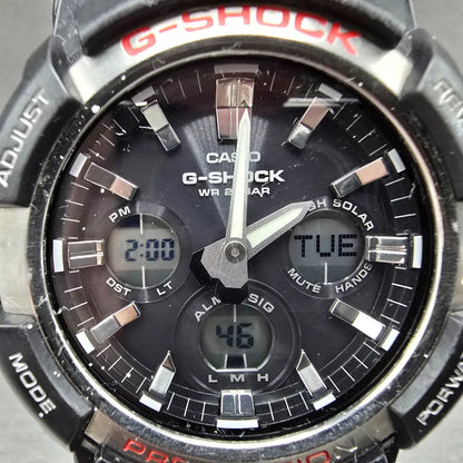 Casio G-Shock GAS-100 Watch Men 48mm Black Silver Analog Digital Solar Alarm2