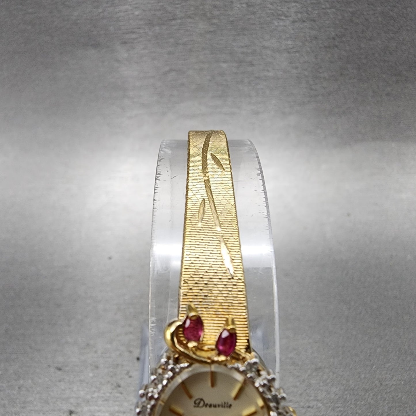 Armitron Deauville Diamond Watch Women 15mm Gold Dial Gold Tone Oval New Battery4