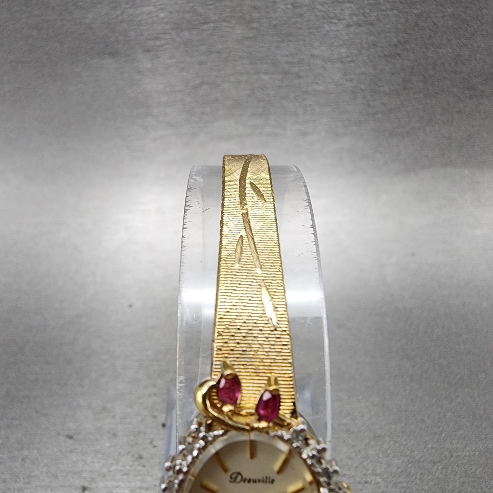 Armitron Deauville Diamond Watch Women 15mm Gold Dial Gold Tone Oval New Battery4