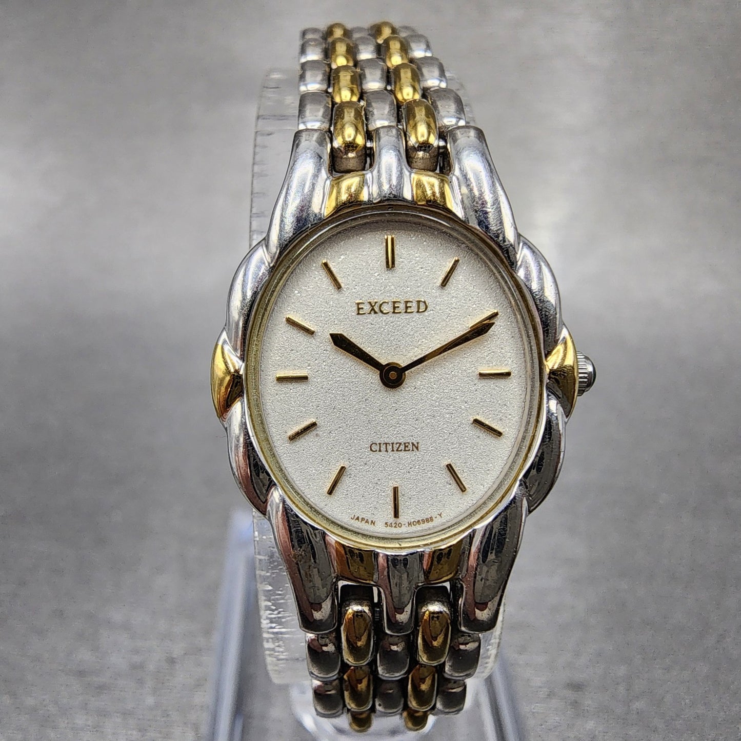 Citizen Exceed Watch Women 19mm Silver Dial Two Tone 5420H04287 New Battery0