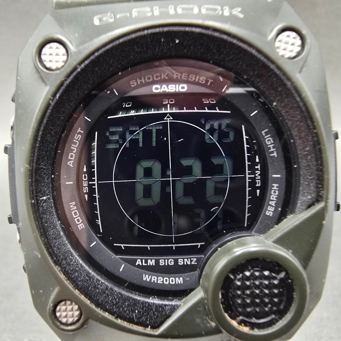 Casio G-Shock G-8000 Watch Men 40mm Green Alarm Chronograph New Battery1