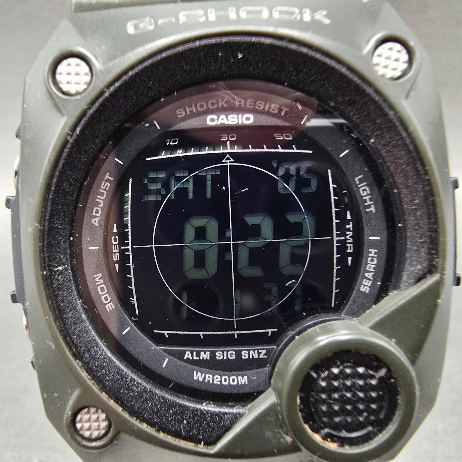 Casio G-Shock G-8000 Watch Men 40mm Green Alarm Chronograph New Battery1