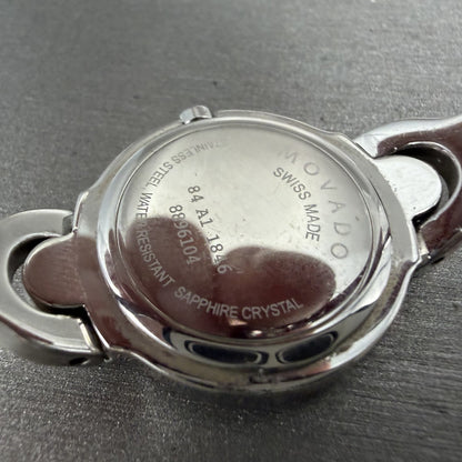 Movado Kara Watch Women 24m Pink Dial Steel Round 84-A1-1846 New Battery ABCD9