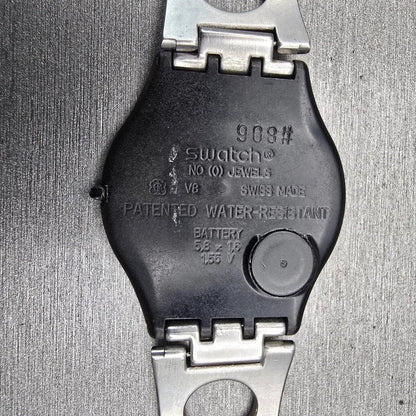 Swatch Skin SIMPLE LIFE Watch Women Black Dial Black Case Round SFK111G New Batt10