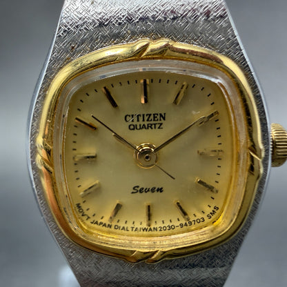 Citizen Seven Watch Women 19mm Gold Dial Two Tone 2030-944879 New Battery1