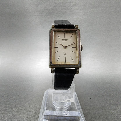 Seiko Tank Watch Women 19mm Silver Dial Silver Tone 165920 New Battery5