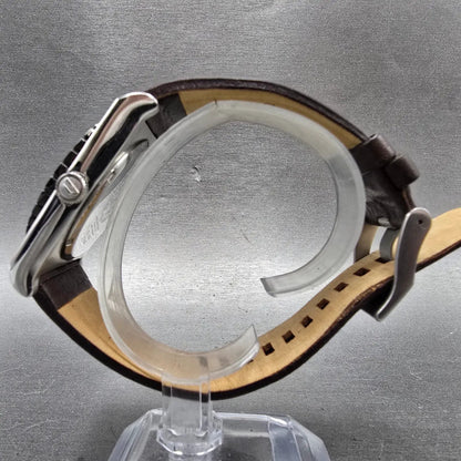 Diesel Watch Men 43mm Brown Dial Silver Tone Date Rectangle DZ-1160 New Battery6