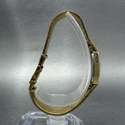 Seiko Watch Women 18mm Gold Dial Gold Tone Octagon 2C205840 New Battery VTG8